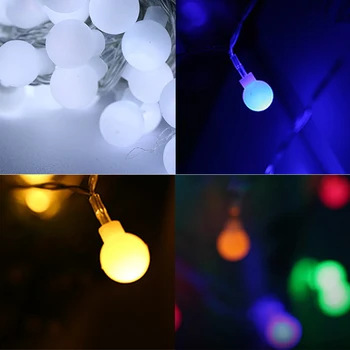 

Decoration Scrub Round Fairy String Lights Lamp 3M 20lED Lights for Indoor/Outdoor Decoration Christmas Wedding Supplies