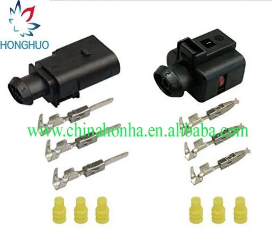 

Бесплатная доставка, 2 шт., 3 контакта, 1,5 мм, штекер, гнездо, автоматический датчик давления воздуха, водонепроницаемый соединитель проводки 1J0 973 803 1J0 973 703