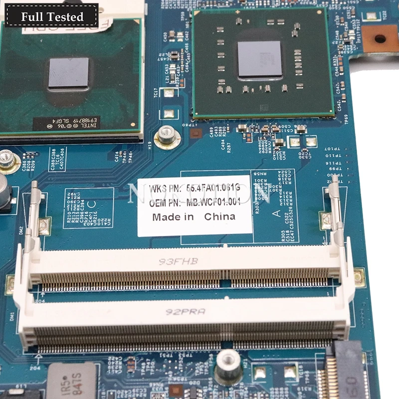 NOKOTION материнская плата для ноутбука Packard Bell EASYNOTE TR87 ID57H ID58 основная плата 48.4FA01.01M MB. WCF01.001 PM45 DDR3 Бесплатный процессор