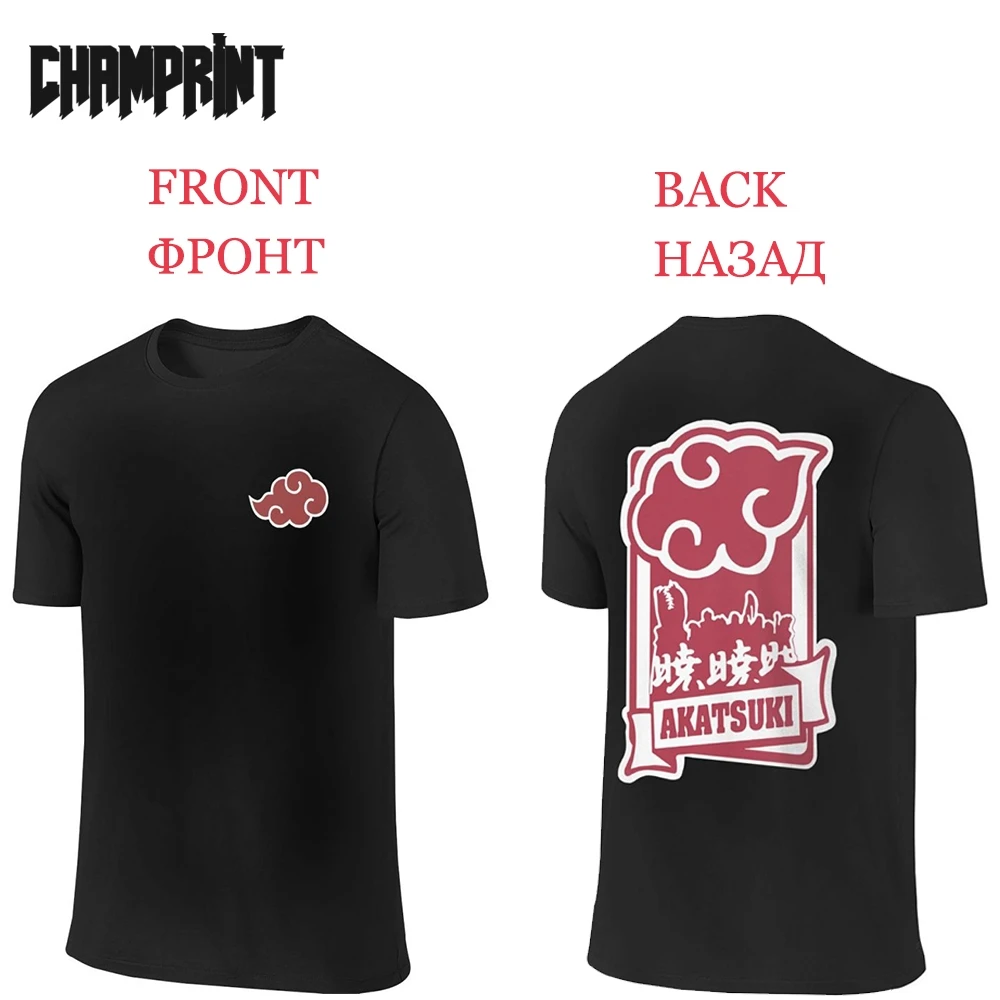 

Men T-Shirts ANBU Naruto T Shirt Uchiha Itachi Akatsuki Pein 100% Cotton Two Sides Tees Short Sleeve Front and Back Tops