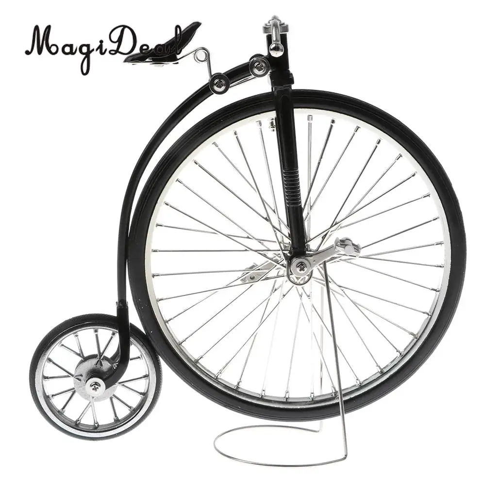 Retro 1:10 Alloy Miniature Diecast High Wheel Racing Bicycle Bike Model Collection Toy Dest Crafts Children Kids Toy