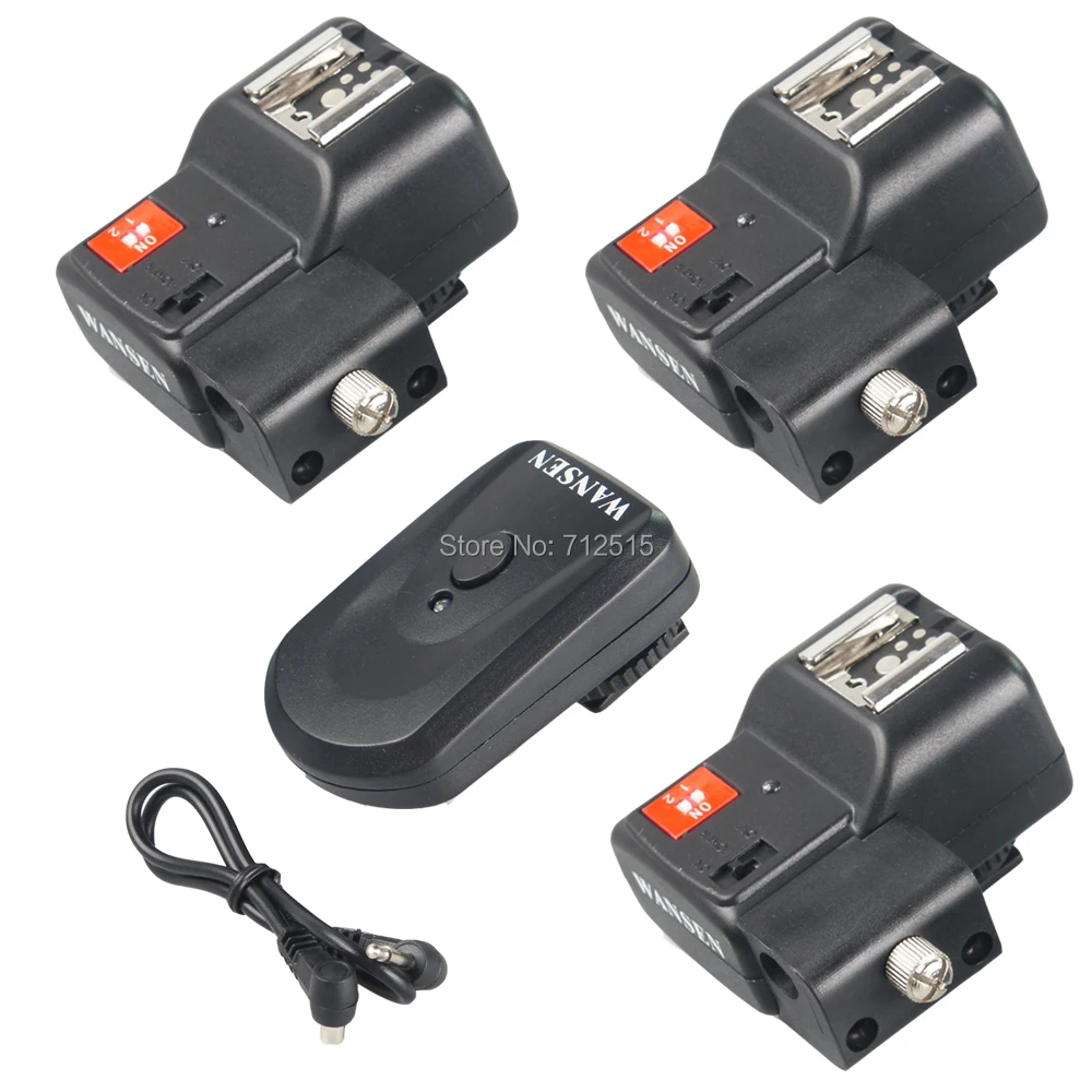 Wansen PT-04NE 4 Channels Wireless Remote Speedlite Flash Trigger   Umbrella Holder  3 Receivers for Canon Nikon Pentax Olympus (2).jpg