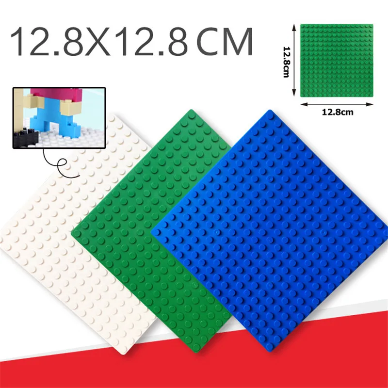 16*16 Dots Base Plate For Small Bricks Baseplate Board LegoINGLs City DIY Building Blocks Sets Parts Baseboard Toys For Children