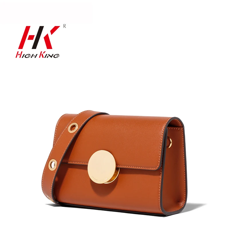 

HIGHKING 2018 Brand Genuine leather Women's Fashion Party Shoulder Bag New Designer Meaaenger Bag For Girl Crossbody Bags HK074