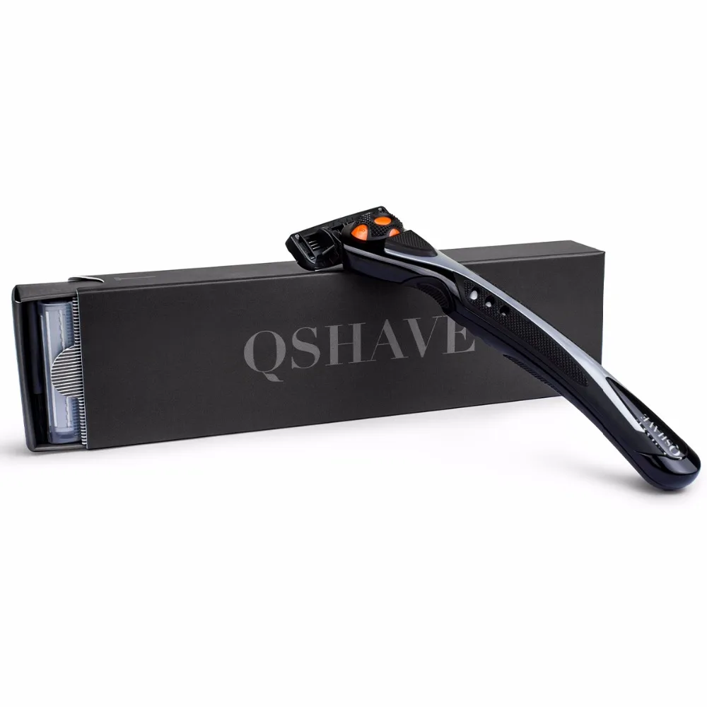 Black Spider Man Manual Shaving Razor shaver For men Can Design Name fit For Quattro Titanium 1pc Handle 2pc X5 Blade Qshave manual shaving manual shaver razor shaver