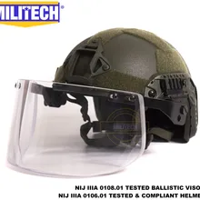 MILITECH Оливер Драб Maritime Cut Deluxe NIJ IIIA Быстрый пуленепробиваемый шлем и козырек Набор Дело баллистический шлем-пуля доказательство маска