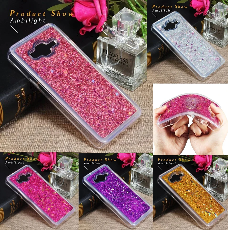 Liquid Quicksand Dynamic Bling Case For Samsung Galaxy On5 On7 2016 A3 A5 A7 2017 Cover Glitter Silicone Phone Cases TPU |