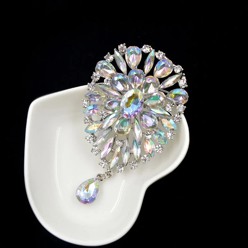 Brooch Pins-Big Crystal Water Drop Style Brooches Dress Coat Brooch Pins Scarf Buckle Luxury Brooch Brooch Pins-Big Crystal Water Drop Style Brooches Dress Coat Brooch Pins Scarf Buckle Luxury Brooch