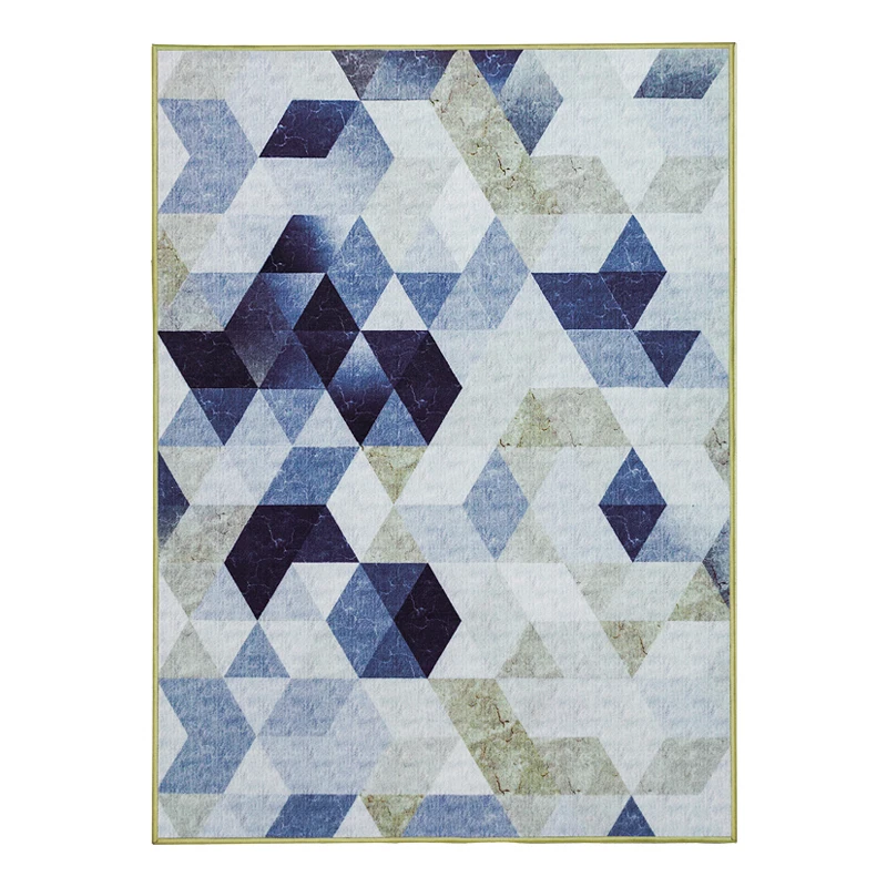 Европейский Винтажный стиль алмазное Сращивание геометрический узор ковер нескользящий моющийся Прочный Коврик для гостиной/спальни