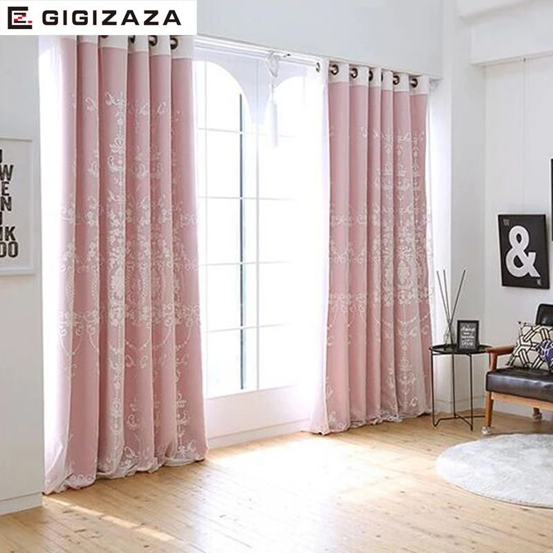 Torisa double layer embroidery curtain ivory color cloth ... Ivory Sheer Curtains