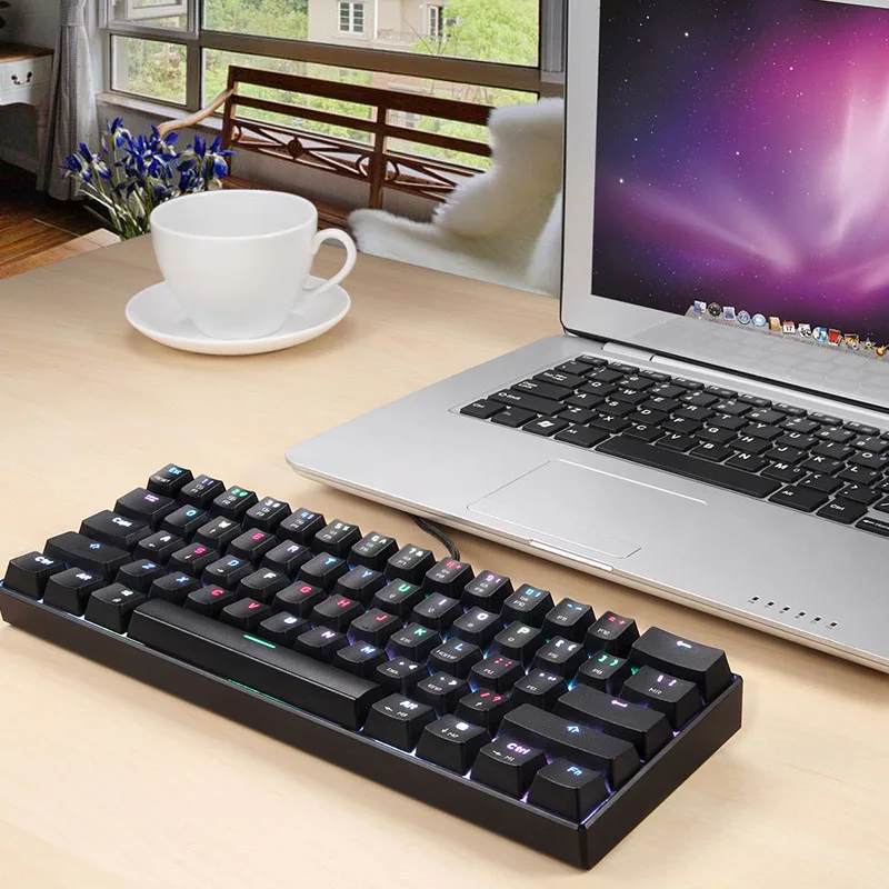 

Mechanical Keyboard RGB Backlight Switch Gaming Keypad 2ms Response Speed All Anti-ghost Keys SGA998