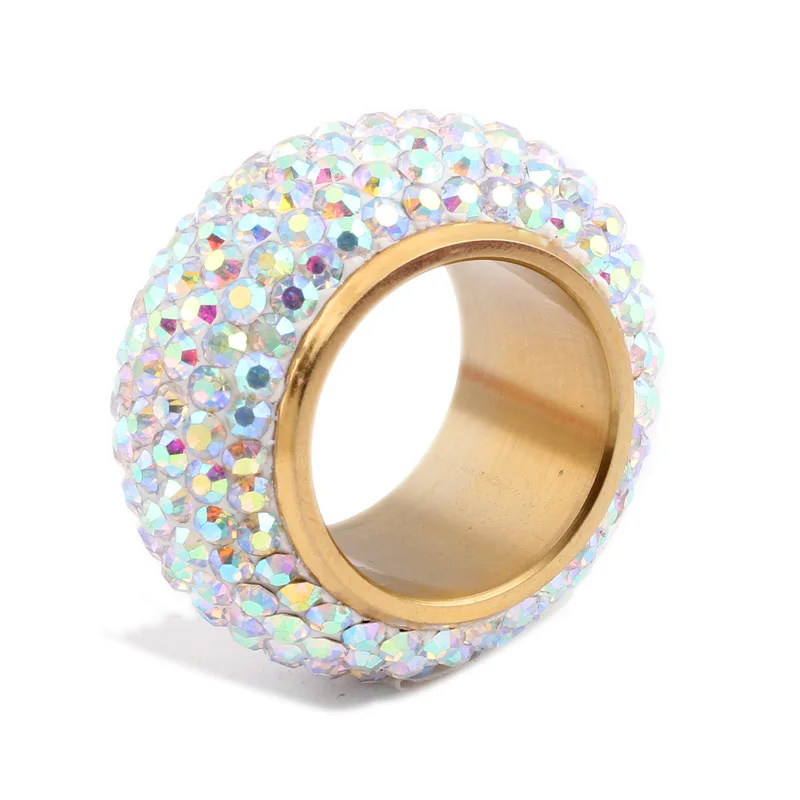 Fashion shining full rhinestone Crystal rings for women luxurious