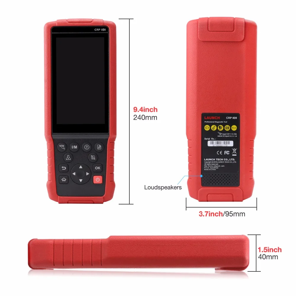 

LAUNCH X431 CRP808 Full System OBD Scanner Diagnostic Tool With 5 Special Functions Read Data Stream Service Clear DTC