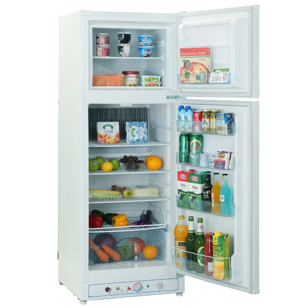 Smad 110V Gas No Freon Double Door Refrigerator Home Use Low Noise