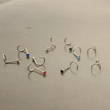 1 шт. хирургическая сталь акриловый шар серьги-гвоздики полукруг нос Кнопка Пирсинг Украшения для тела подарок