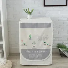 Пылезащитный чехол для стиральной машины из хлопка и льна, пылезащитный Органайзер с сумкой для хранения, чехол для холодильника, аксессуары