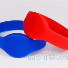 100 шт Силиконовые 125 кГц RFID браслеты, замок для шкафа с наторием ID браслеты с пряжкой, LF ремешок на запястье