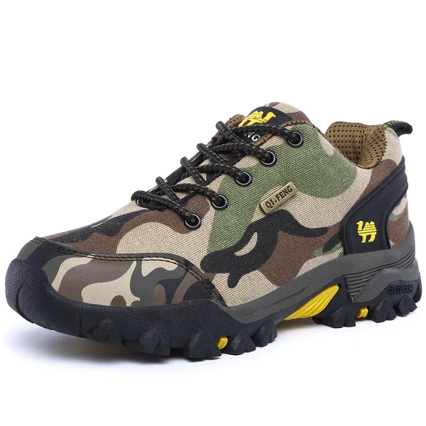 Мужская и женская уличная спортивная походная обувь, модная пара армейских камуфляжных треккинговых ботинок, износостойкая повседневная обувь для альпинизма - Цвет: 511 Army Green