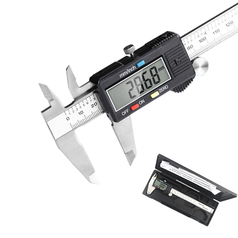 

Electronic Stainless Steel Calipers Digital Vernier Caliper 0-150mm 0.01mm Micrometer Paquimetro Messschieber LCD Measuring Tool