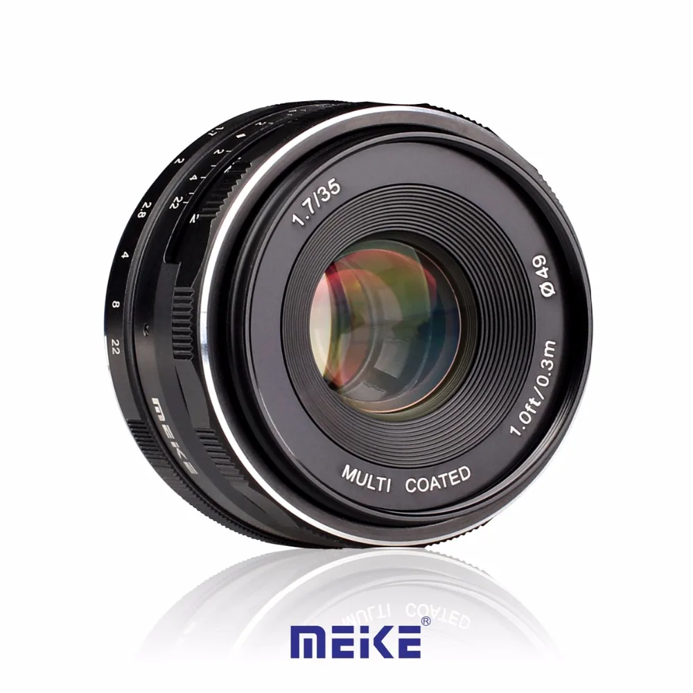 Meike 35mm f/1.7 manual focus large aperture lens for APS C mirrorless