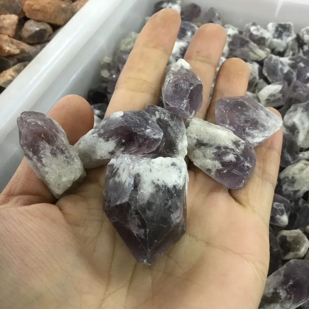 

Natural rough Amethyst quartz crystal point