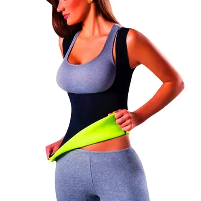 Women Slimming Vest Neoprene Fitness Workout Body Shaper Sweat Crop Top Weight Loss Shapewear FDC99