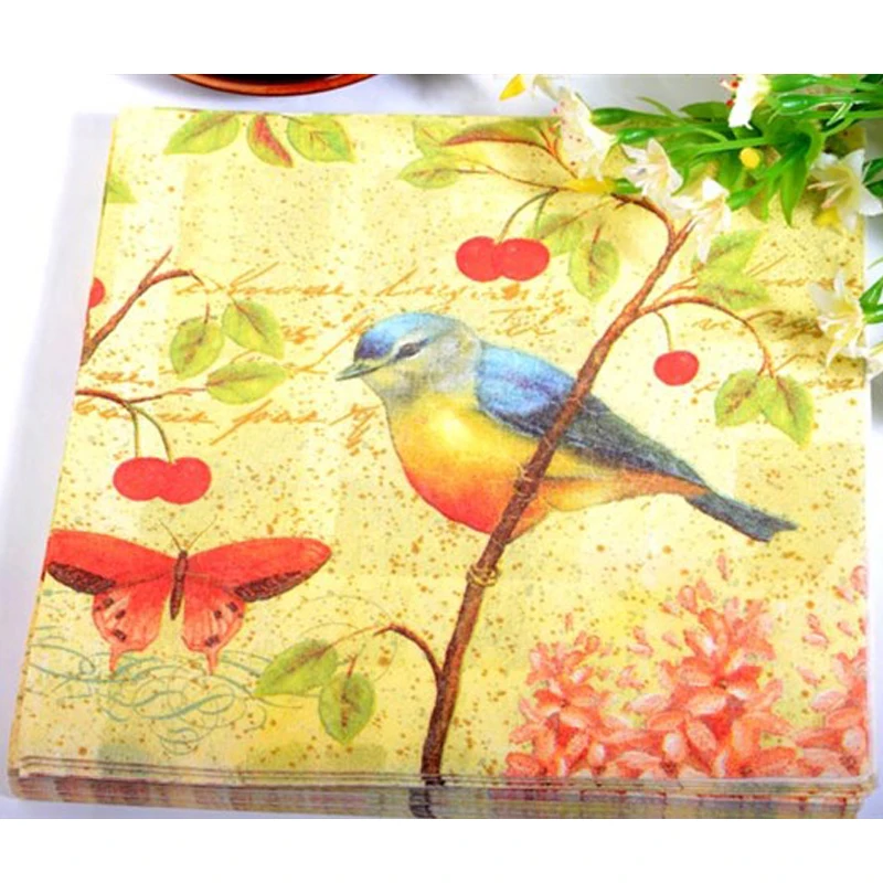 haochu 40pcs love bird paper napkin wedding decorative tissue dinner serviette towel tableware decoration cup mat - Decorative Paper Napkins haochu 40pcs love bird paper napkin wedding decorative tissue dinner serviette towel tableware decoration cup mat - Decorative Paper Napkins