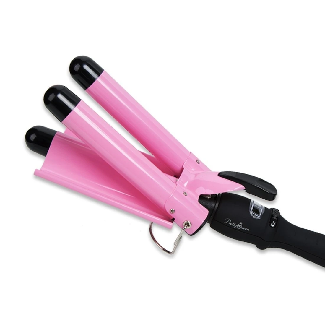 Hair Waver,Beach Curls Curling Iron,Professional Pink 3 Barrel Hair Curling Iron Hair Waver Curling Wand Pink Color (4)
