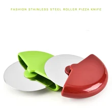 Нож для пиццы из нержавеющей стали, круговой роликовый нож для торта, резак для торта, инструмент для резки пиццы, инструмент для выпечки цвет случайный