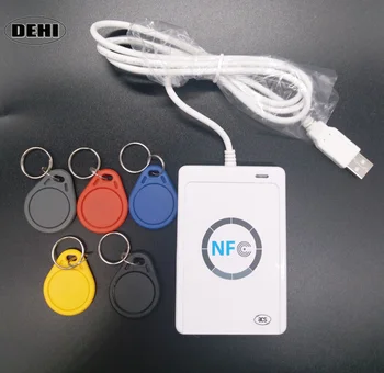 

30pcs ACR122U NFC Reader Writer USB 13.56mhz RFID Smart Card Copier Duplicator + 5pcs UID Keyfobs
