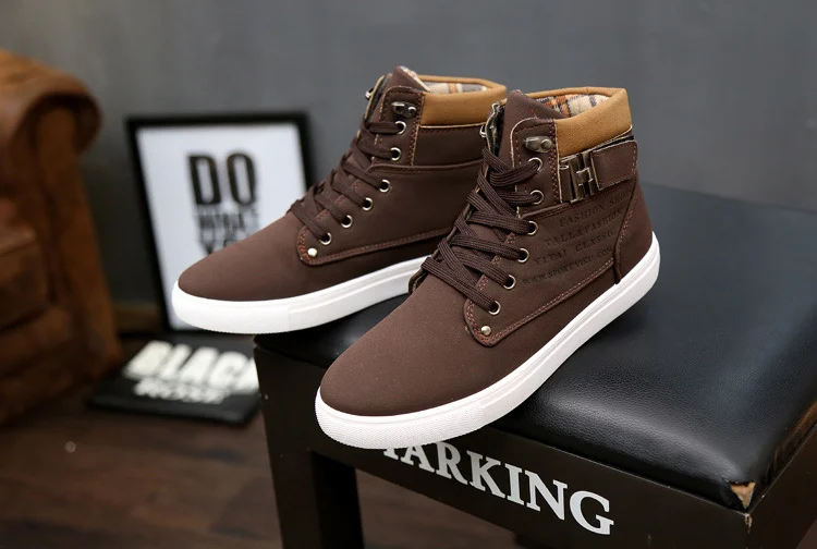 Men Snow Boots Fashion Microfiber PU Warm Plus Cotton Ankle Autumn Winter Boots