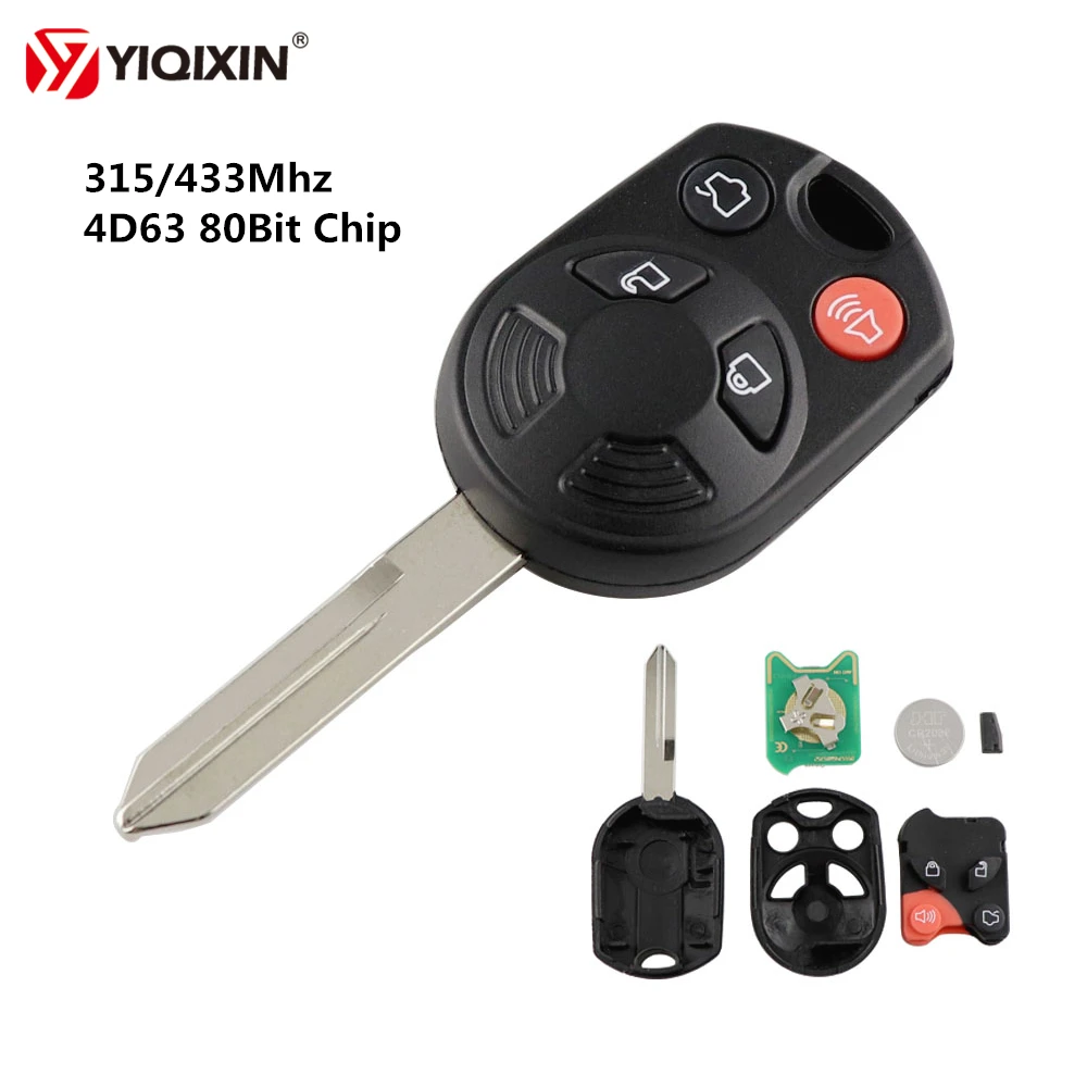 

YIQIXIN 315/433Mhz 4 Buttons Remote Key For Ford Edge Escape Expedition Focus Lincoln For Mazda Mercury OUCD6000022 4D63 80bit