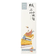 1 шт. коробках бумаги закладки бумаги Город 30 листов в коробке бумаги в форме закладки