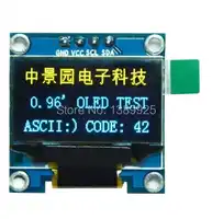 Free Shipping 10PCS/Lot 4pin Yellow, blue double color 128X64 0.96 inch OLED LCD LED Display Module 0.96" IIC SPI Communicate