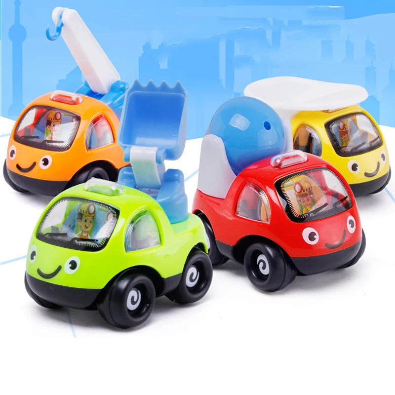 1 шт. разные цвета автомобиля игрушки инерционную Инженерная детские игрушки Классические грузовик мультфильм модель игрушечный