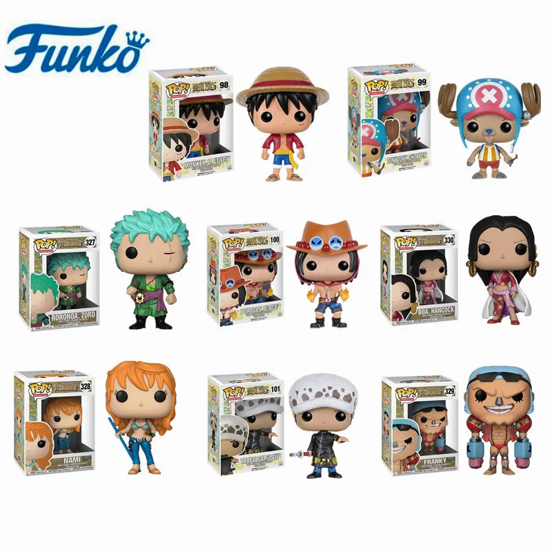 Funko Pop японское аниме: цельный персонаж Обезьяна D. Luffy ZORO NAMI Chopper FRANKY LAW подарок на
