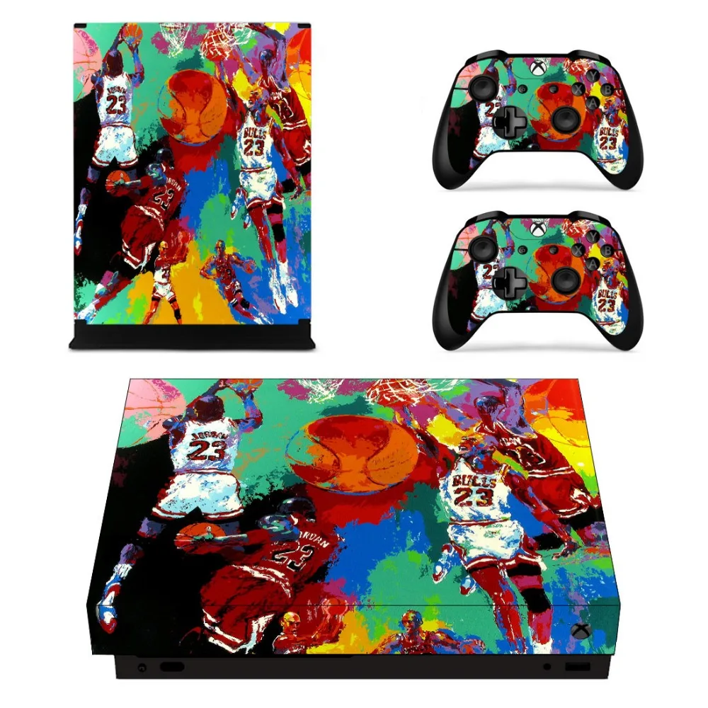 

Full Set Faceplates Skin Stickers of Graffiti for Xbox One X Console and Two Controller