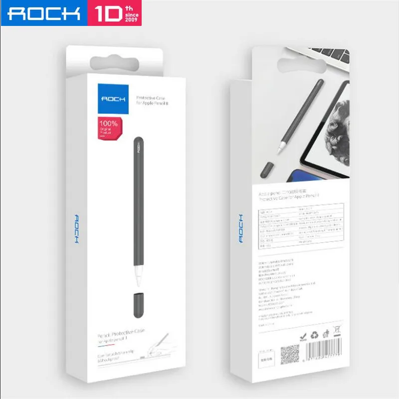 Rock для Apple iPad Pencil 2 Мягкий силиконовый чехол для планшета стилус для iPad Pro Pencil защитный чехол в розничной упаковке