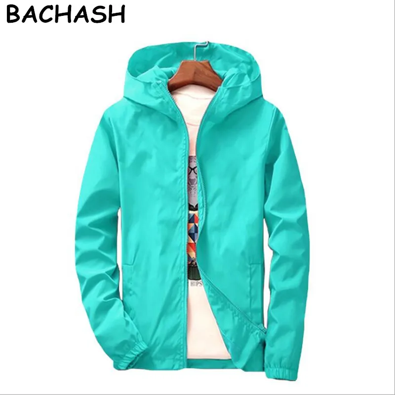 Koop S 7XL Jassen Lente Herfst Mode Hooded Solid Windjack Rits Zakken Casual Lange Mouwen Jassen Plus Size Uitloper