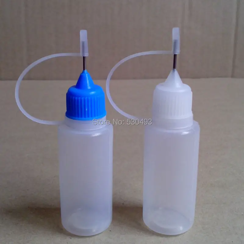 Wholesale Empty Metal Needle Bottle LDPE 10ML Plastic Needle Bottles With Screw Metal Needle Cap
