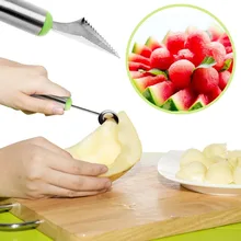 Круглая лопатка для дыни для того, чтобы сделать шарики из дыни с маленький нож для фруктов Многофункциональный кухонный инструмент