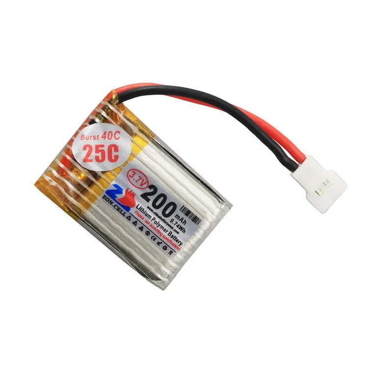 

3.7v 200mAh 25C high current 3.7V aircraft miniature model power polymer lithium battery 602025
