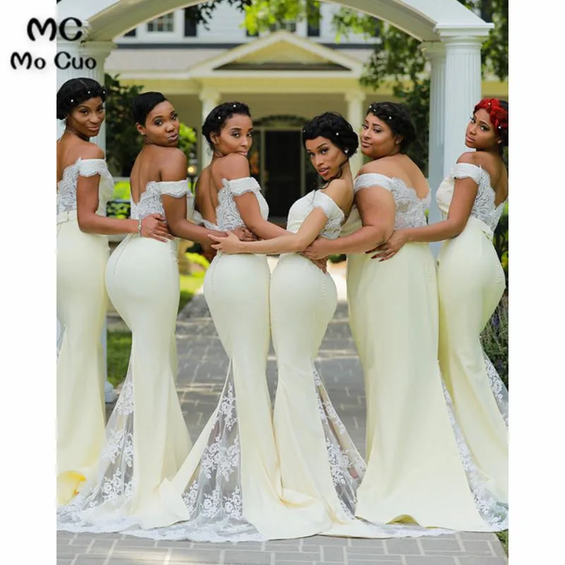 Платье подружки невесты в стиле русалки с кружевным коротким рукавом v-образным вырезом эластичное атласное платье подружки невесты с открытыми плечами