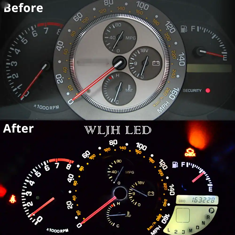 WLJH 7Colors Led Instrument Panel Gauge Cluster Speedometer Dashboard Light Bulb Kit for Lexus