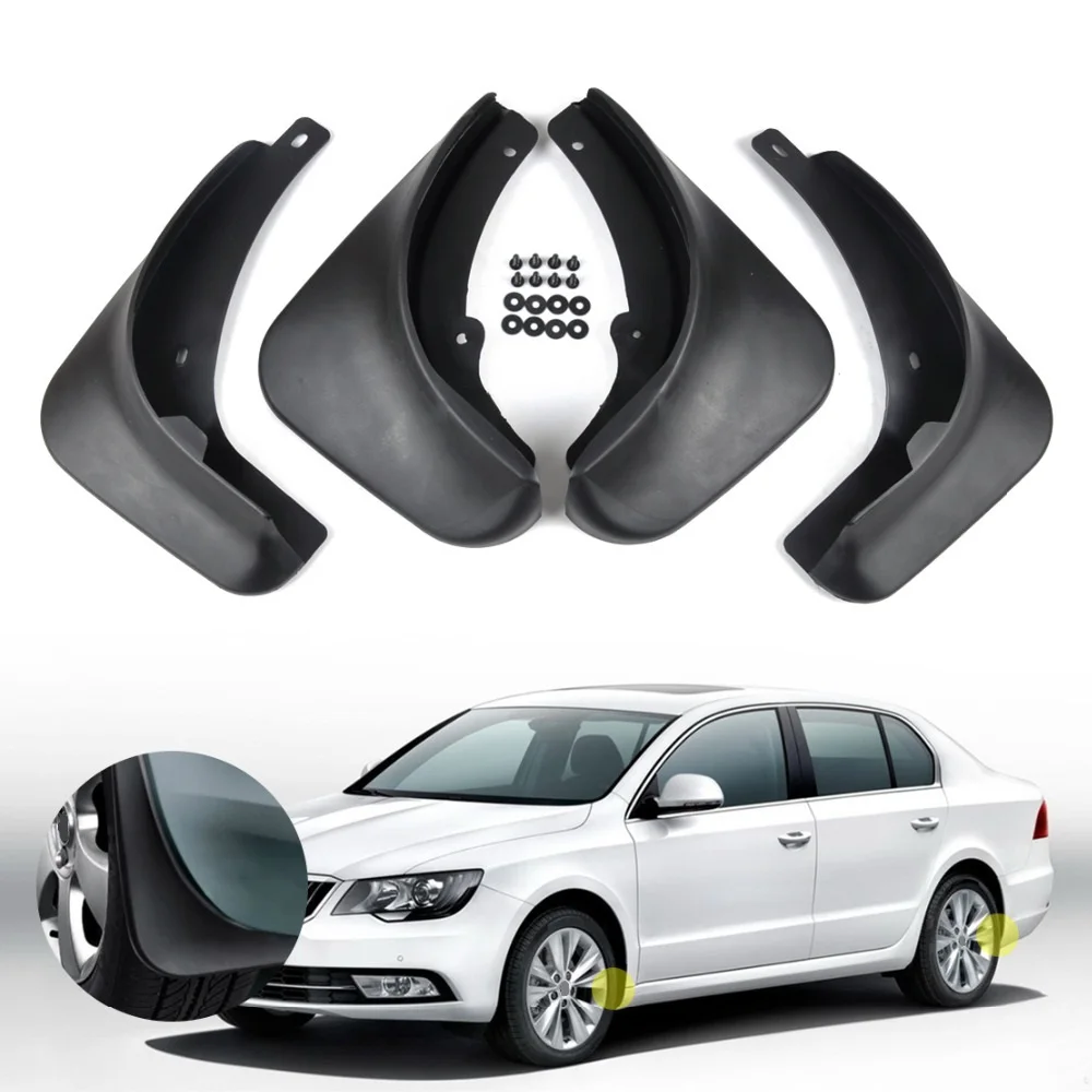 

CITALL FOR SKODA SUPERB 2008 2009 2010 2011 2012 2013 2014 flexible ABS Plastics MUD FLAP FLAPS SPLASH GUARDS MUDGUARD
