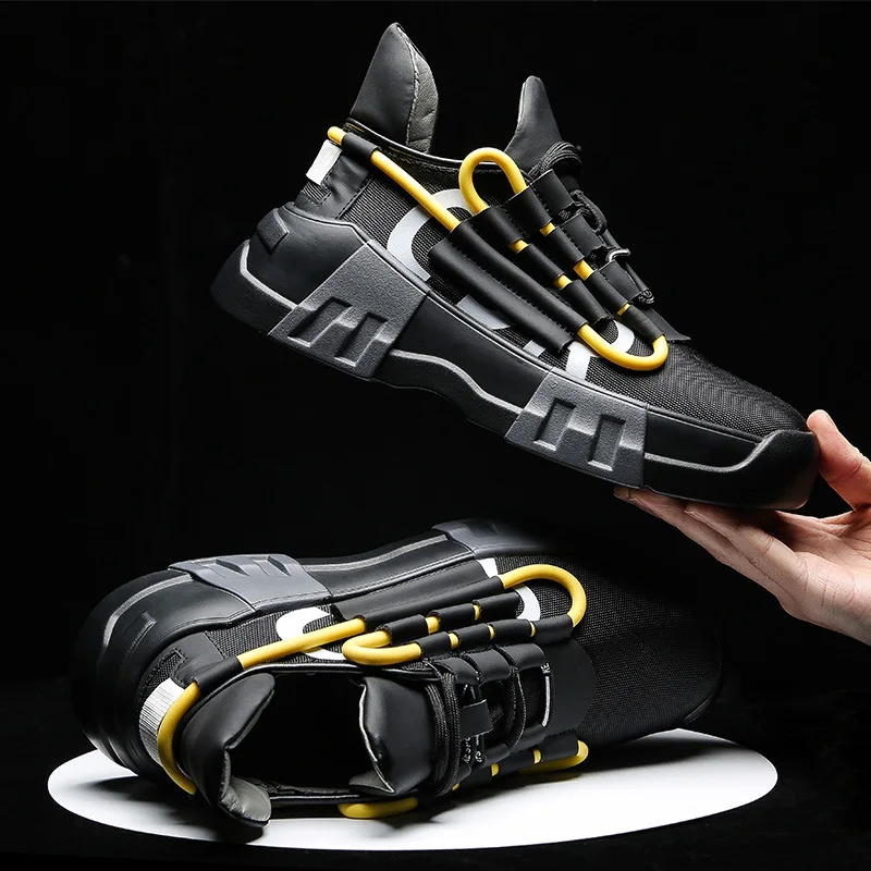 Billige Frühling und herbst Männer vulkanisation Komfortable Outdoor Schuhe Atmungsaktive Schuhe für erwachsene Spitze Up Erhöhen die trend D6 24