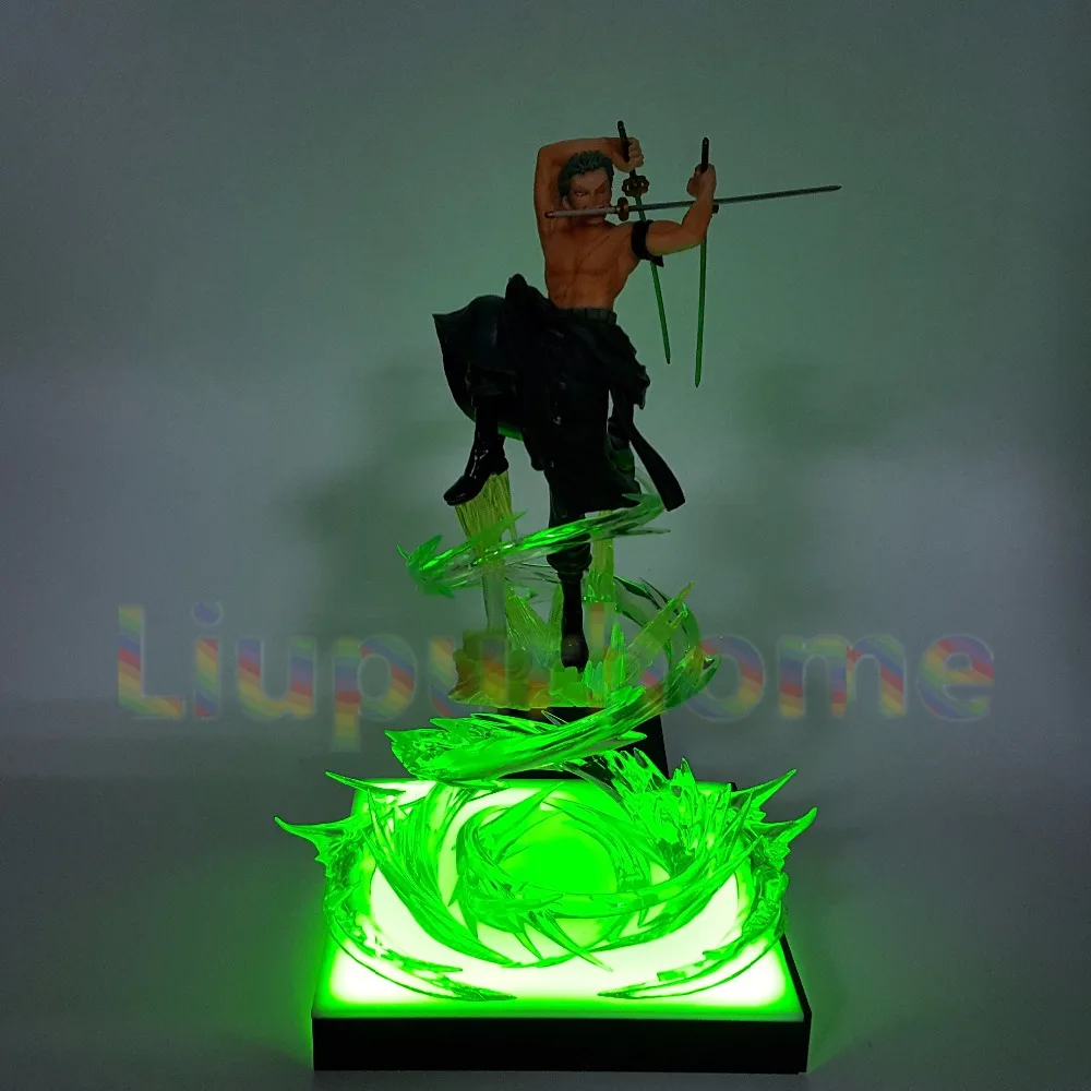 Аниме one piece Roronoa Zoro Led Light Figuarts ZERO 200 мм одна деталь Аниме Зоро Светодиодная лампа база Рождественский Декор ночные светильники