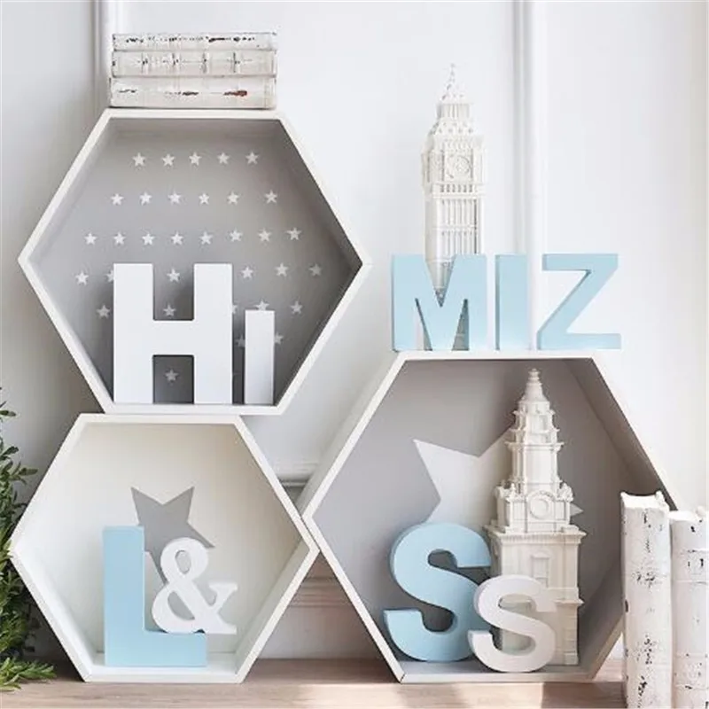 Встаньте свободно и добавьте 20 мм толстые белые деревянные буквы для украшения вашего свадебного дома для имени и логотипа