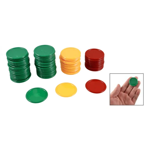 Красный желтый и зеленый цвета круглой формы мини-покер чипы Lucky игры Реквизит 69 шт