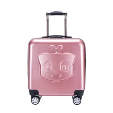 Hardside багаж 18 дюймов чемодан на колесиках детская дорожная сумка подарок прекрасный мультфильм чехол тележки универсальные на колесах коробка LGX58